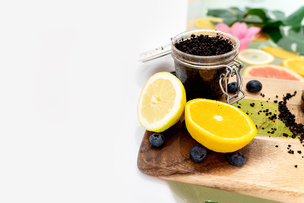 ​  Glowing skin with coffee and lemon