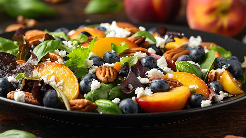 Blueberry Peach Feta Salad